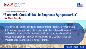 Seminario Contabilidad de empresas agropecuarias